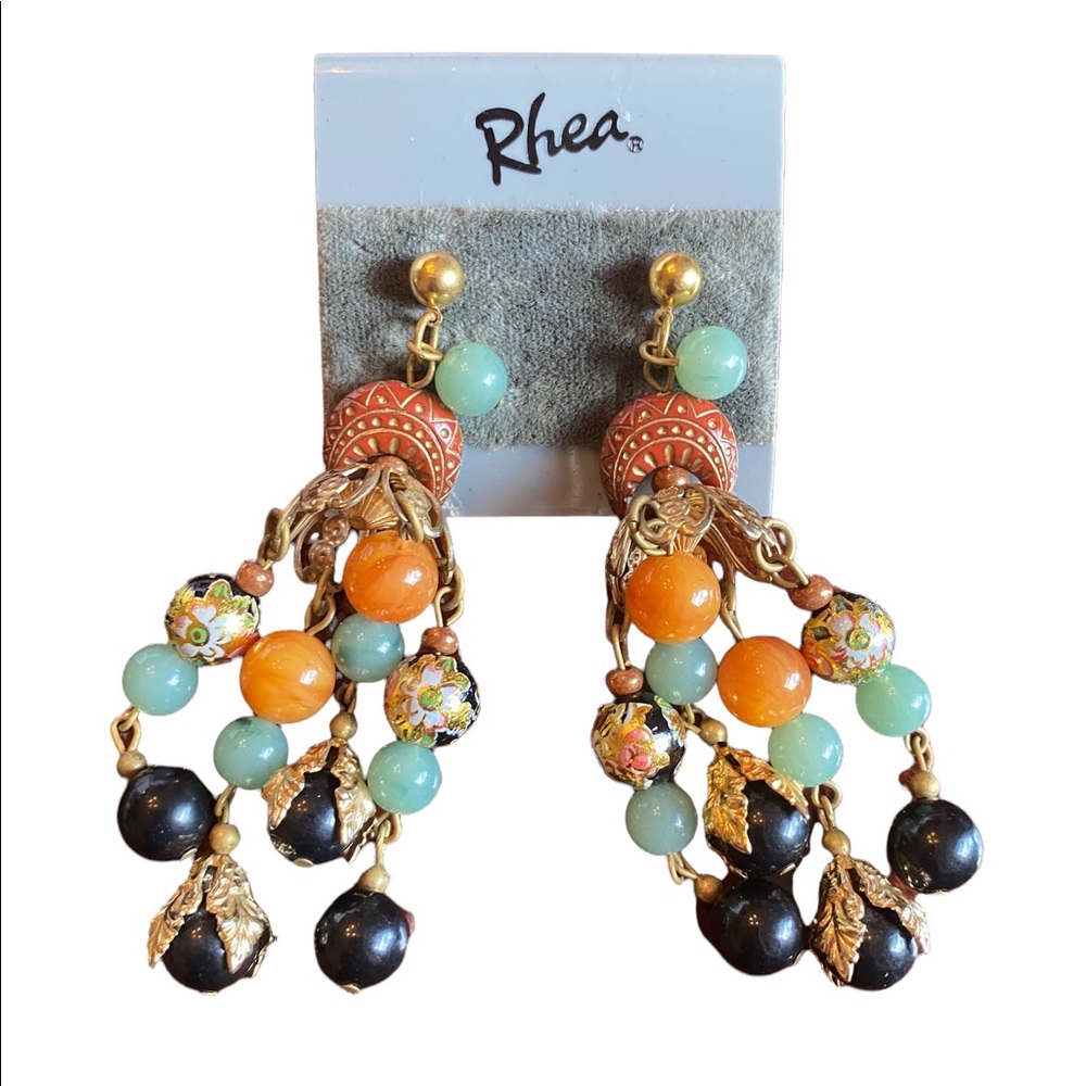 Rhea Beaded Dangle Earrings